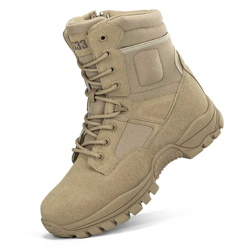 Men Shoes Expensive - Nonslip Genuine Leather Hiking Boots Designer