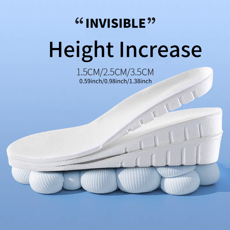 Men Shoes Size Chart - 1 Pair New 1.5-3.5cm White Invisible
