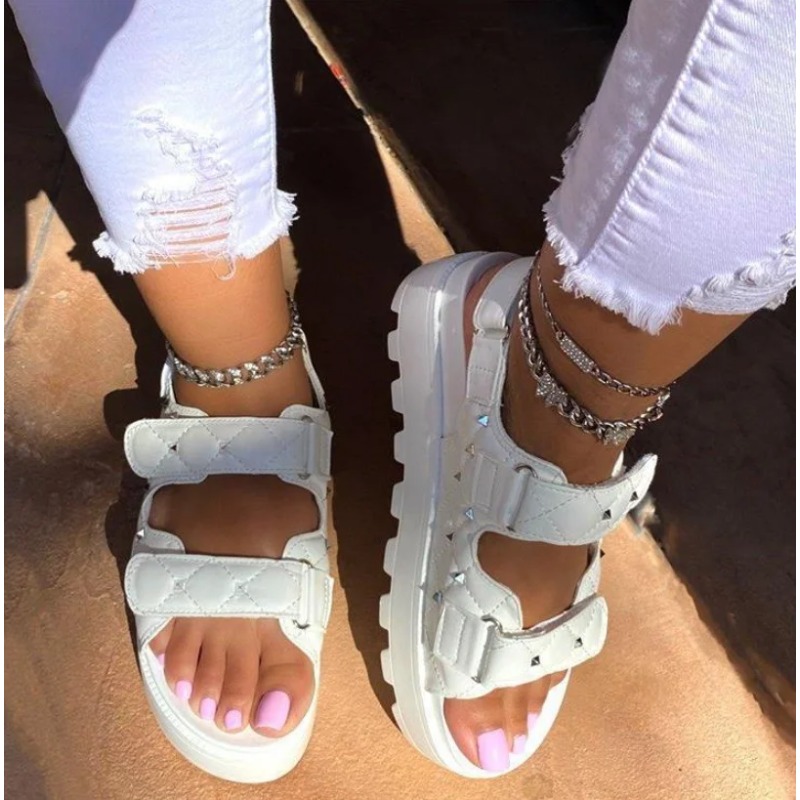 2024 Summer Thick Sole Sandals - Velcro Strap Sandal recension och pris