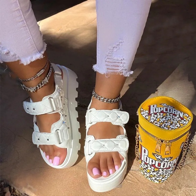 2024 Summer Thick Sole Sandals - Velcro Strap Sandal recension och pris
