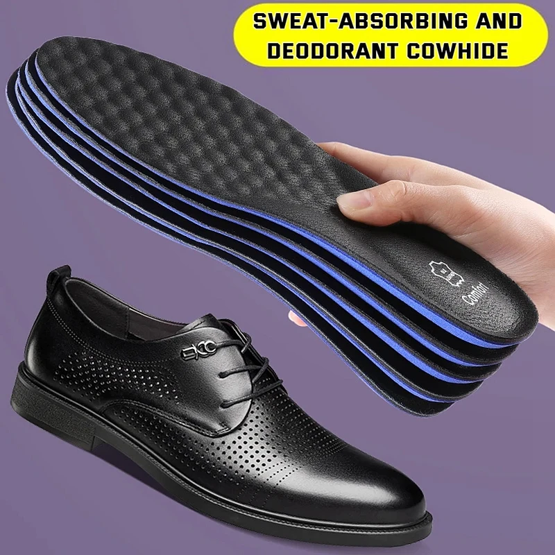 1Pair Leather Shoe Insoles for - Men'S Shoes For Plantar Fasciitis recension och pris