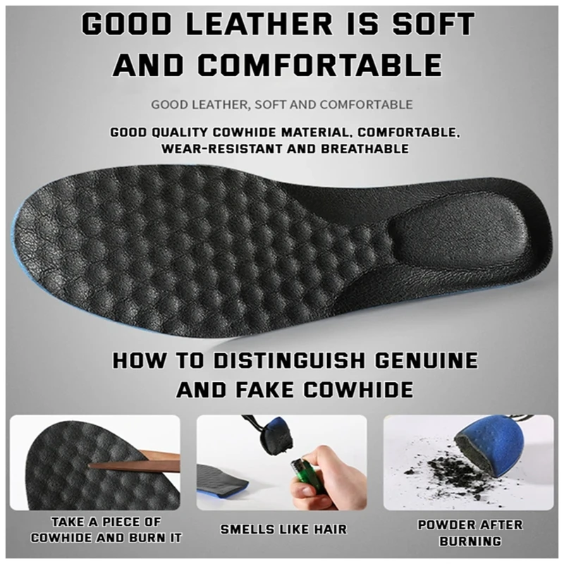 1Pair Leather Shoe Insoles for - Men'S Shoes For Plantar Fasciitis recension och pris