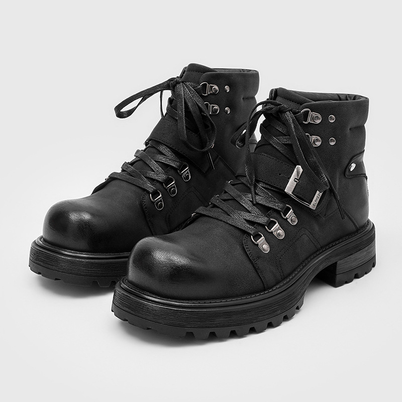 Brand Men Leather Boots Motorc - Men Shoes Brands recension och pris