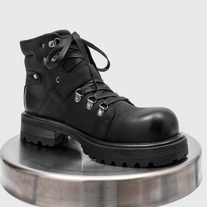Brand Men Leather Boots Motorc - Men Shoes Brands recension och pris