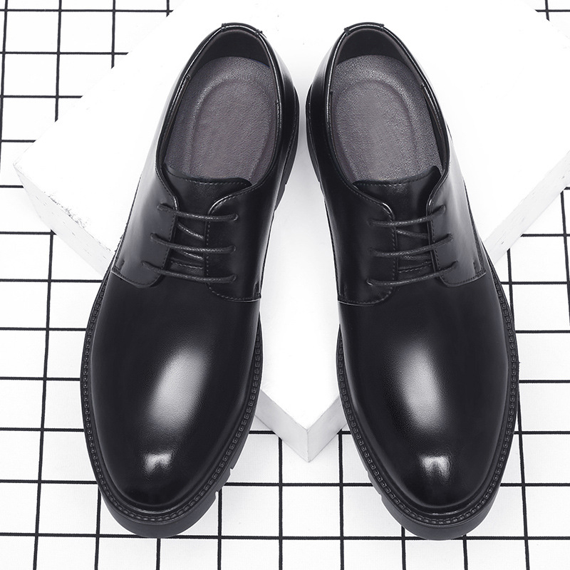 Mens Black Leather Lace Up Dre - Men Shoes Official recension och pris