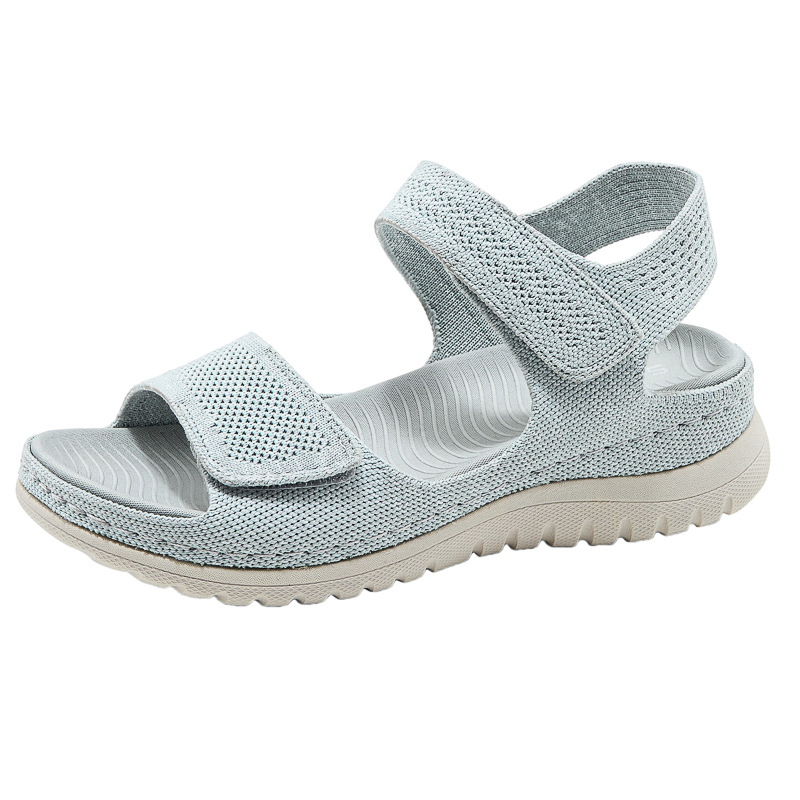 Ladies Knit Mesh Platform Spor - Velcro Strap Sandal recension och pris