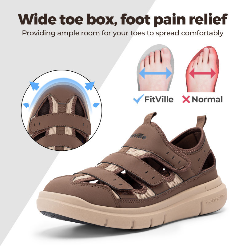 Summer Men'S Sandals Widened D - Men'S Shoes For Plantar Fasciitis recension och pris