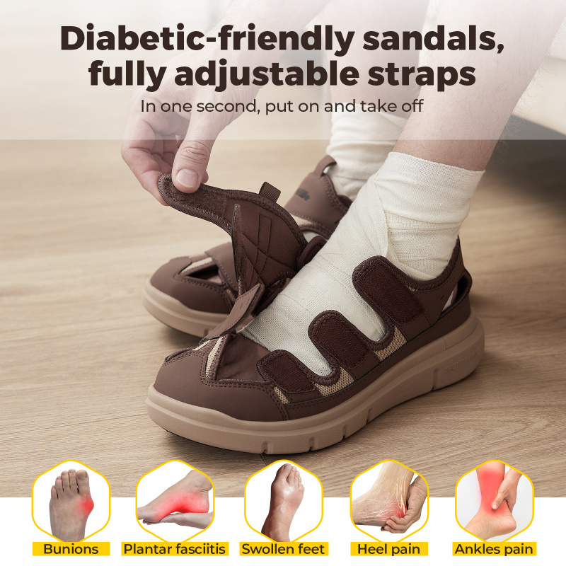 Summer Men'S Sandals Widened D - Men'S Shoes For Plantar Fasciitis recension och pris